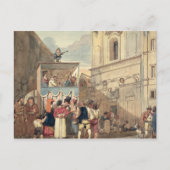 Het pop-uppet-theater briefkaart (Voorkant)