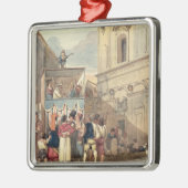 Het pop-uppet-theater metalen ornament (Links)