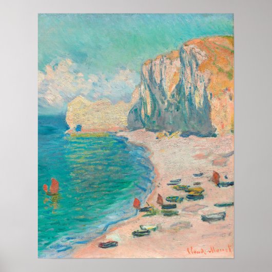 Het portaal van Rouen Cathedral in Morning Light Poster (Voorkant)