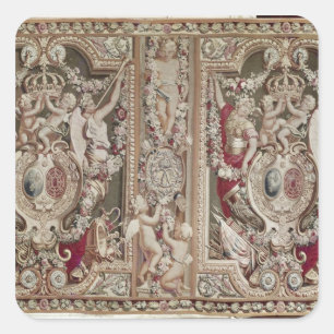 Het portiere van de beroemde Gobelins Workshop Vierkante Sticker