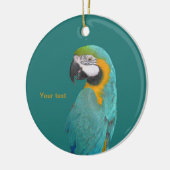 Het portret Blue en Gold Macaw personaliseren Keramisch Ornament (Links)