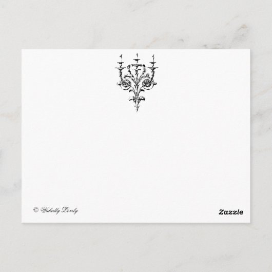 Het portret briefkaart (Achterkant)