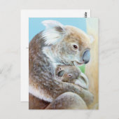 Het portret "Koala knuffel" is een mooi briefkaart (Voorkant / Achterkant)
