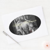 Het portret ovale sticker (Envelop)