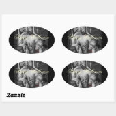 Het portret ovale sticker (Vel)