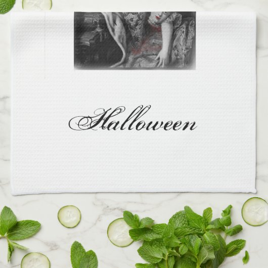 Het portret theedoek (Gevouwen)