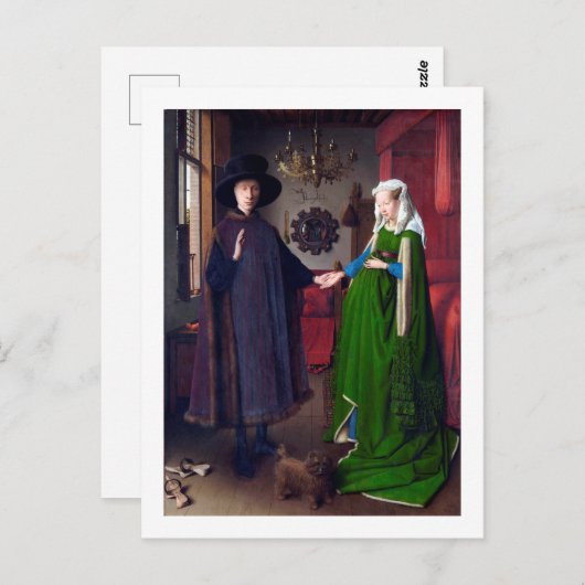 Het portret van Arnolfini, Jan van Eyck Briefkaart (Voorkant / Achterkant)