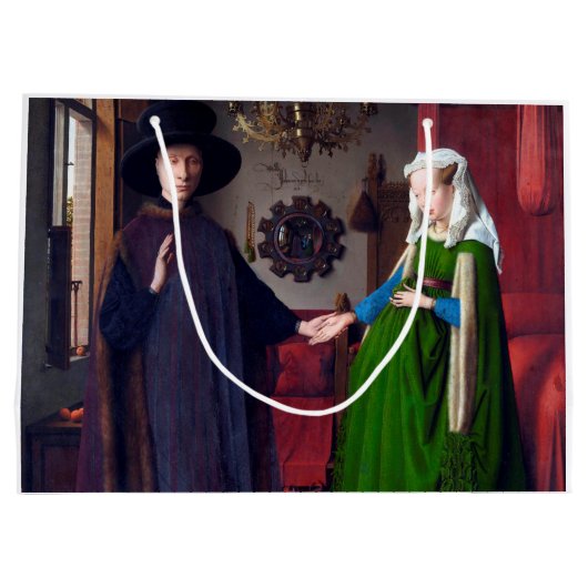Het portret van Arnolfini, Jan van Eyck Groot Cadeauzakje (Achterkant)