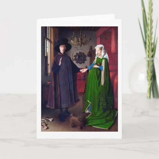 Het portret van Arnolfini, Jan van Eyck Kaart (Voorkant)