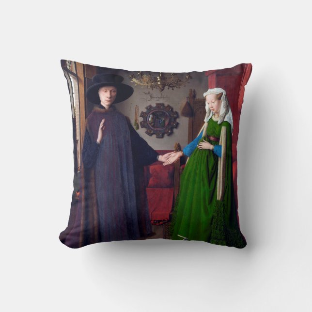 Het portret van Arnolfini, Jan van Eyck Kussen (Voorkant)