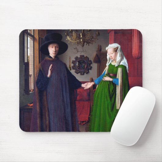 Het portret van Arnolfini, Jan van Eyck Muismat (Met muis)
