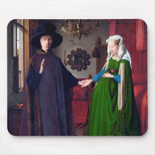 Het portret van Arnolfini, Jan van Eyck Muismat (Voorkant)