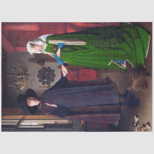 Het portret van Arnolfini, Jan van Eyck Tissuepapier (Voorkant)