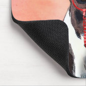 Het Portret van Boston Terrier met het Stropdas Re Muismat (Hoek)