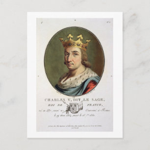 Het portret van Charles V, de zogenaamde 'The Wise Briefkaart