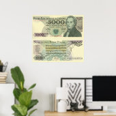 Het portret van Chopin over het poster van de Pool (Thuiskantoor)