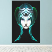 Het portret van Cyria ISO Black Canvas (Insitu (Houten vloer))