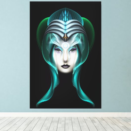 Het portret van Cyria ISO Black Canvas (Insitu (Houten vloer))