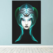 Het portret van Cyria ISO Black Canvas (Insitu (Houten vloer))