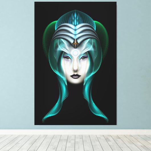 Het portret van Cyria ISO Black Canvas (Insitu (Houten vloer))