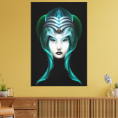 Het portret van Cyria ISO Black Canvas Afdruk (Insitu (Woonkamer))