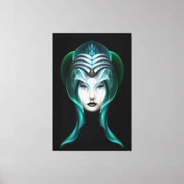 Het portret van Cyria ISO Black Canvas Afdruk