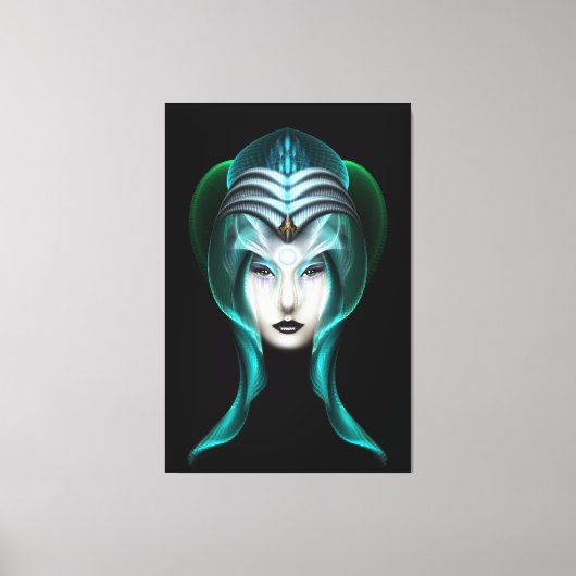 Het portret van Cyria ISO Black Canvas Afdruk (Voorkant)