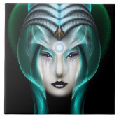 Het portret van Cyria ISO Black Tegeltje (Voorkant)