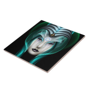 Het portret van Cyria ISO Black Tegeltje