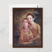 Het portret van de aughters van de schilder met ee briefkaart (Voorkant / Achterkant)