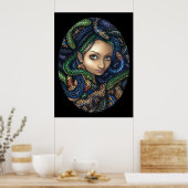 Het portret van de gothische Kunst van Medusa Poster (Keuken)