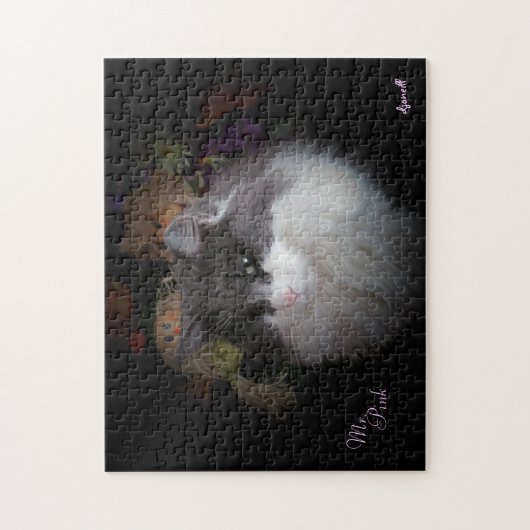 Het portret van de heer Pink Legpuzzel (Verticaal)