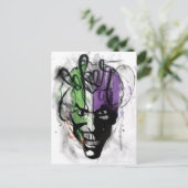 Het portret van de Joker Neon Airping Briefkaart (Staand voorkant)