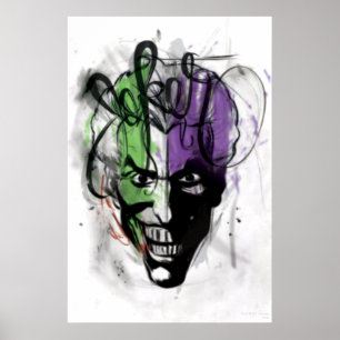 Het portret van de Joker Neon Airping Poster