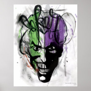 Het portret van de Joker Neon Airping Poster