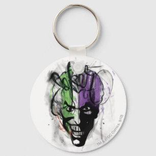 Het portret van de Joker Neon Airping Sleutelhanger