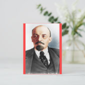 Het portret van de kleur van Lenin Briefkaart (Staand voorkant)