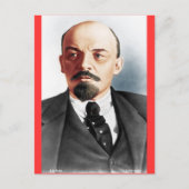 Het portret van de kleur van Lenin Briefkaart (Voorkant)