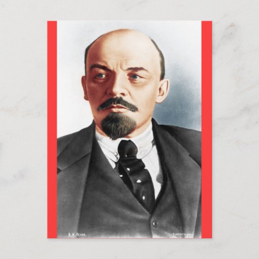 Het portret van de kleur van Lenin Briefkaart (Voorkant)