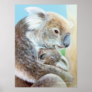 Het portret van de Koala-knuffel is een fraaie kun Poster