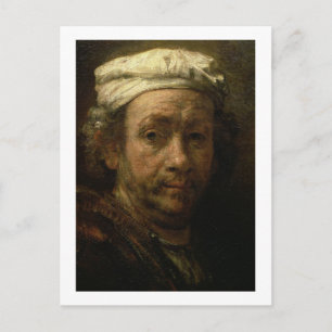 Het portret van de kunstenaar op Zijne Easel, deta Briefkaart