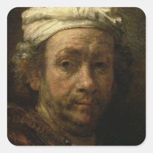 Het portret van de kunstenaar op Zijne Heiligheid, Vierkante Sticker