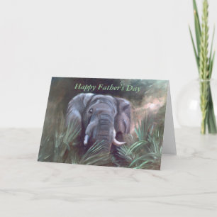 Het Portret van de olifant, Gelukkig Vaderdag Kaart