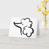 Het Portret van de poedel Kaart (Gele Bloem)