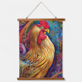 Het portret van de Rooster Hangend Wandkleed (Voorkant)