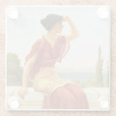 Het portret van de Signaal Godward  Kunst Glazen Onderzetter (Achterkant)