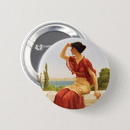 Het portret van de Signaal Godward  Kunst Ronde Button 5,7 Cm