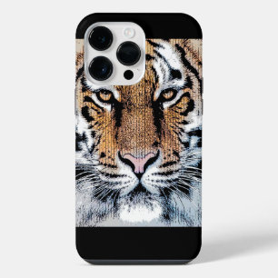 Het Portret van de tijger in de Grafische Stijl va iPhone 14 Pro Max Hoesje