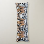 Het Portret van de tijger in de Grafische Stijl va Lichaamskussen (Achterkant (Verticaal))