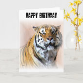 Het portret van de tijger kaart (Gele Bloem)